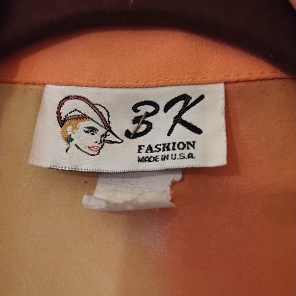 3K fashion Y2K women's orange/ yellow tie dye blazer size 2x (see measurements) - Picture 3 of 9